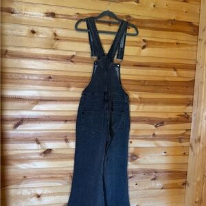 Black Denim Overalls